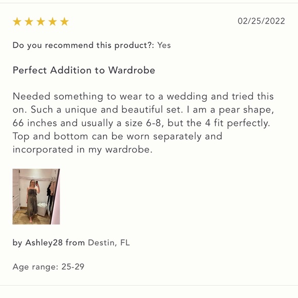 NWT Anthropologie Skirt Set. Metallic gold color - Picture 13 of 13